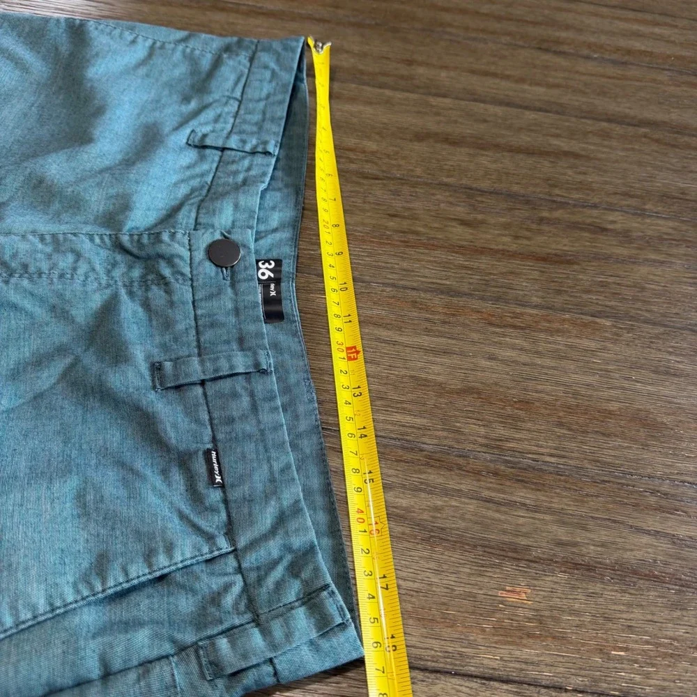 Hurley Mens Nike Dri-FIT‎ Hybrid Chino Shorts Teal Blue Heathered Size 36